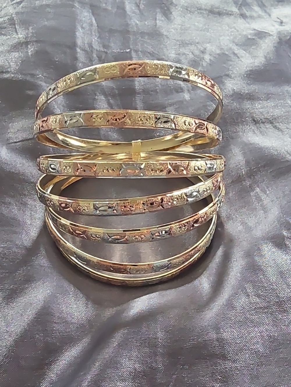 Semanario Tri Color bangles Set Of 7